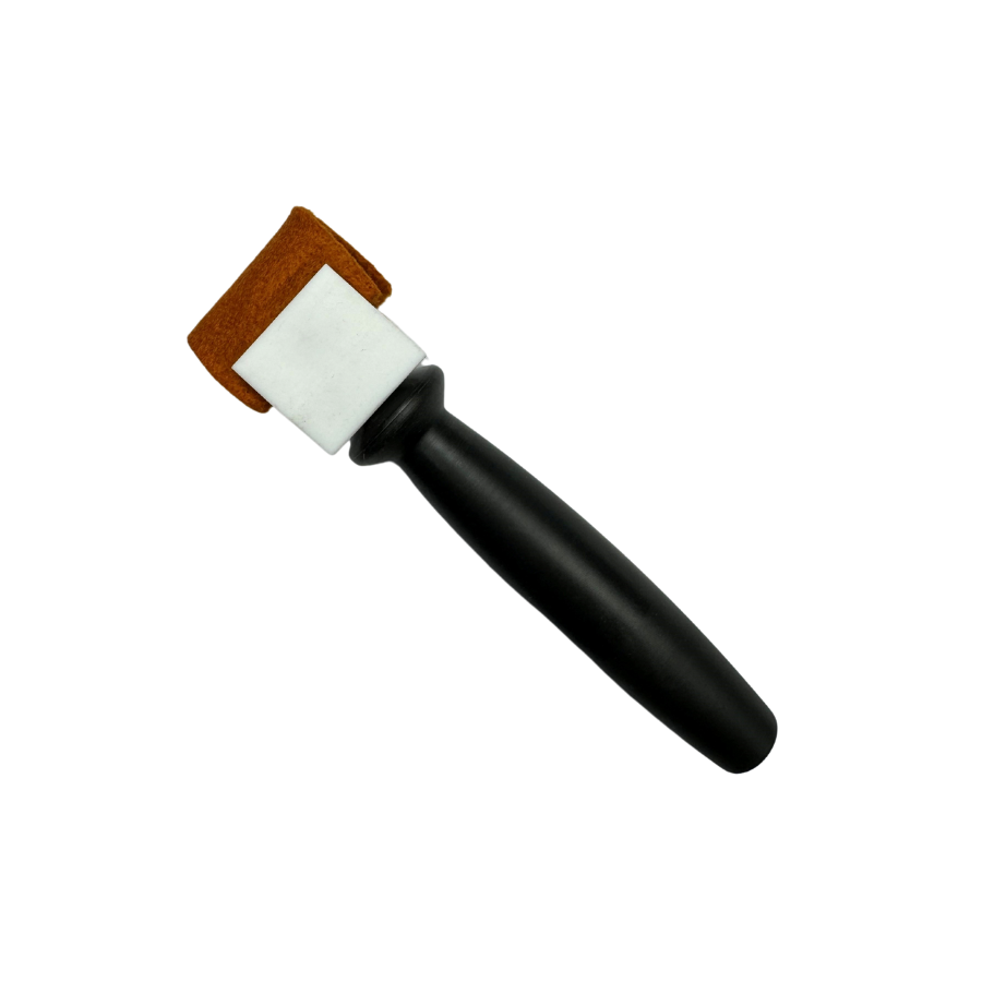 Reinigungsstempel 35 x 15 x 25, 60° schwarz mit Klemmhalter - PrimeWelding