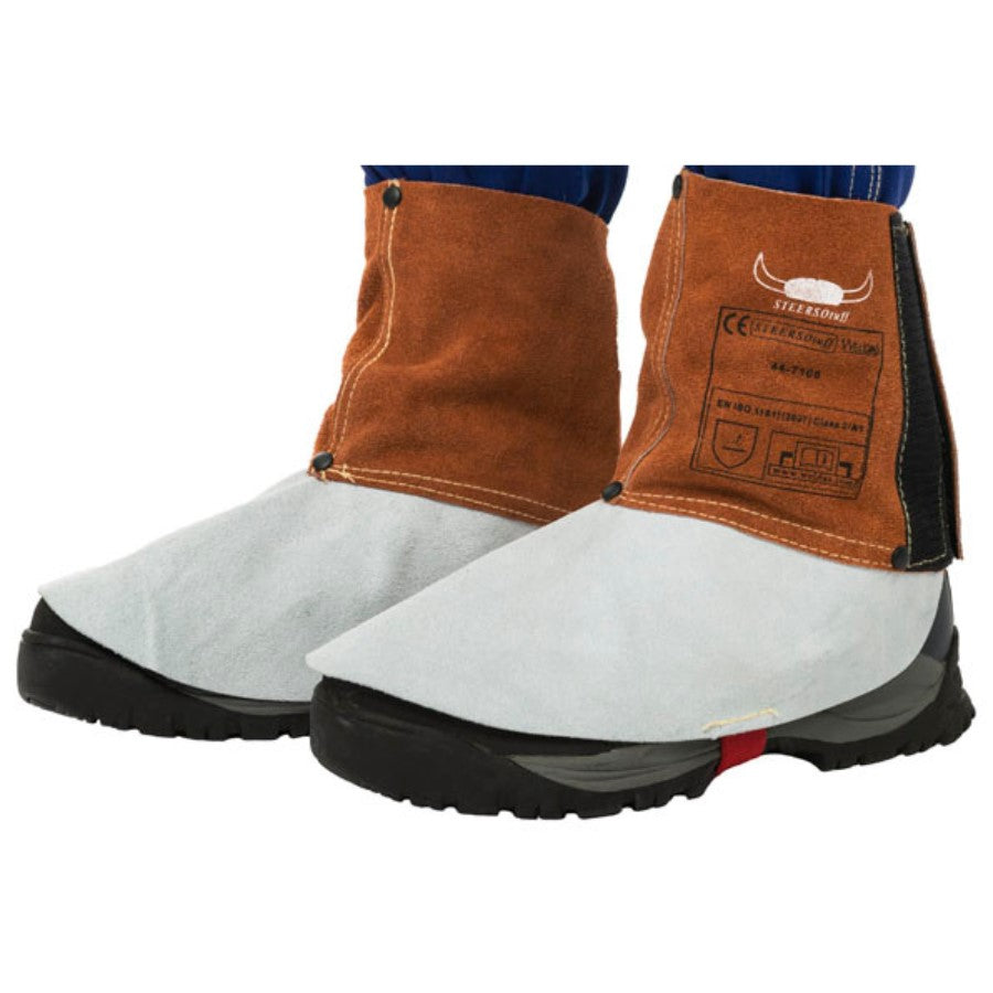 Weldas Schweißergamaschen Lava-Brown lang / kurz Ausführung 44-7114 / 44-7106 - PrimeWelding
