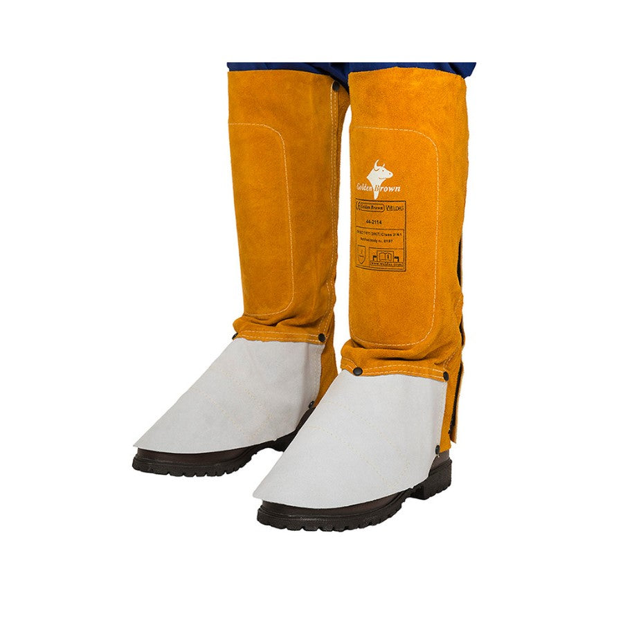 Weldas Schweißergamaschen Golden Brown lang / kurz Ausführung 44-2106 / 44-2114 - PrimeWelding
