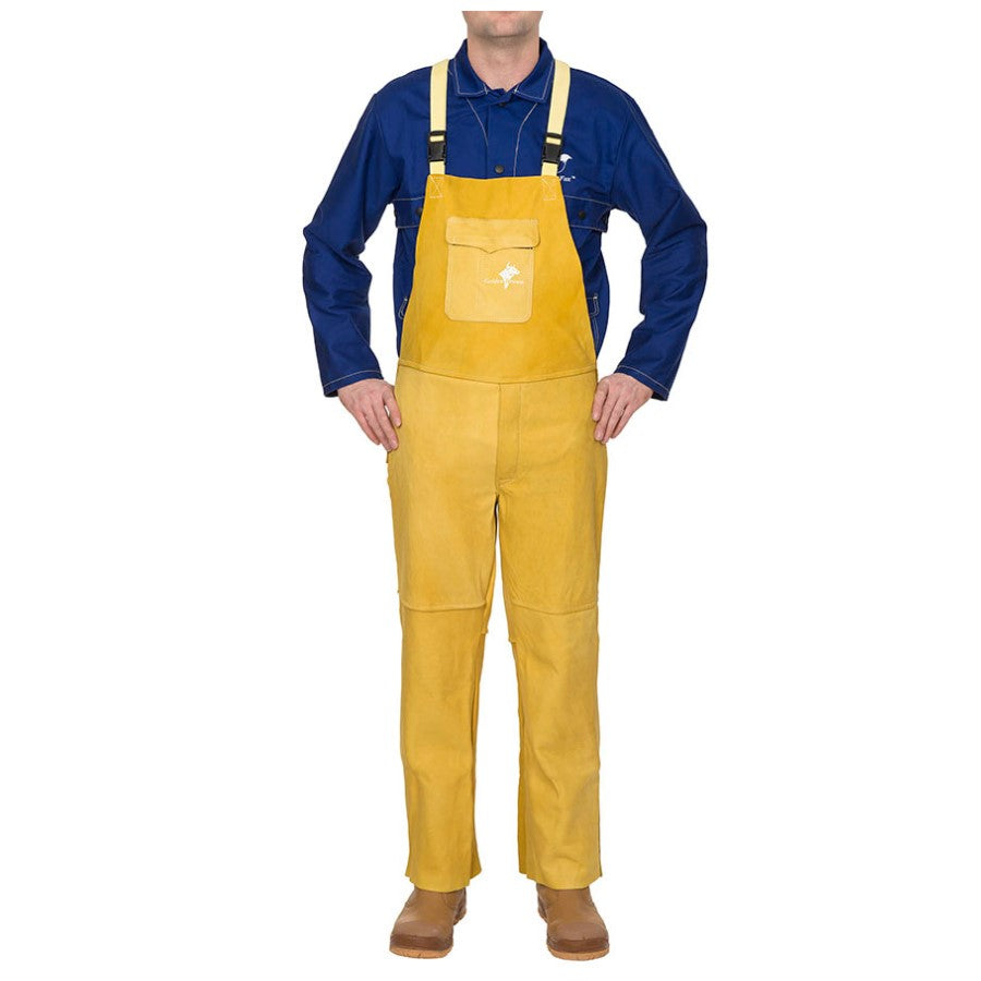 Weldas Golden Brown Vollleder-Latzhose aus Rindsleder 44-5600 - PrimeWelding