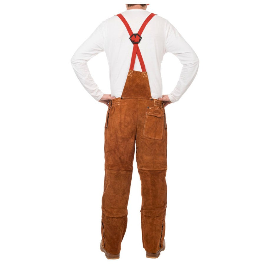 Weldas Lava Brown Schweißer-Latzhose aus Rindspaltleder 44-7440/7648 - PrimeWelding