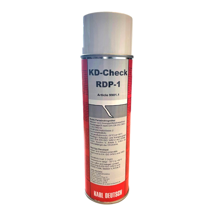Karl DEUTSCH Rotes Farbeindringmittel, KD-Check RDP-1, 500 ml Dose - PrimeWelding
