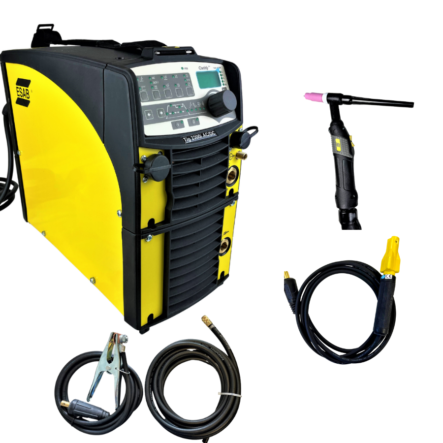 WIG-Schweissgerät ESAB Caddy®Tig 2200i AC/DC, TA34 AC/DC inkl. Brenner 4 m, und MMA Kit - PrimeWelding