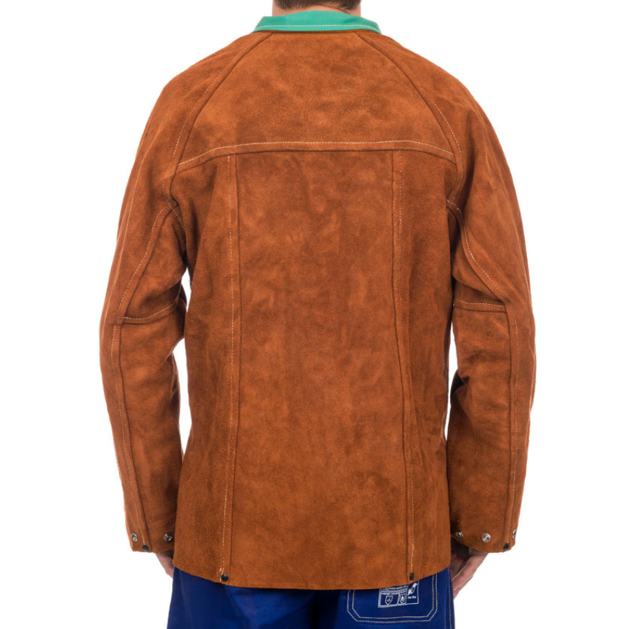 Weldas Schweißerjacke 44-7300 Lava Brown Rindspaltleder - PrimeWelding