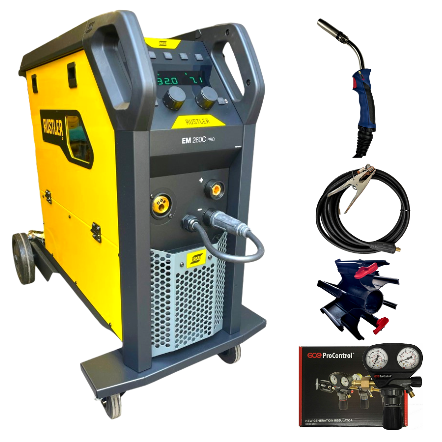 ESAB Schweissgerät Rustler EM 280C Pro Set mit Brenner und Zubehör - PrimeWelding