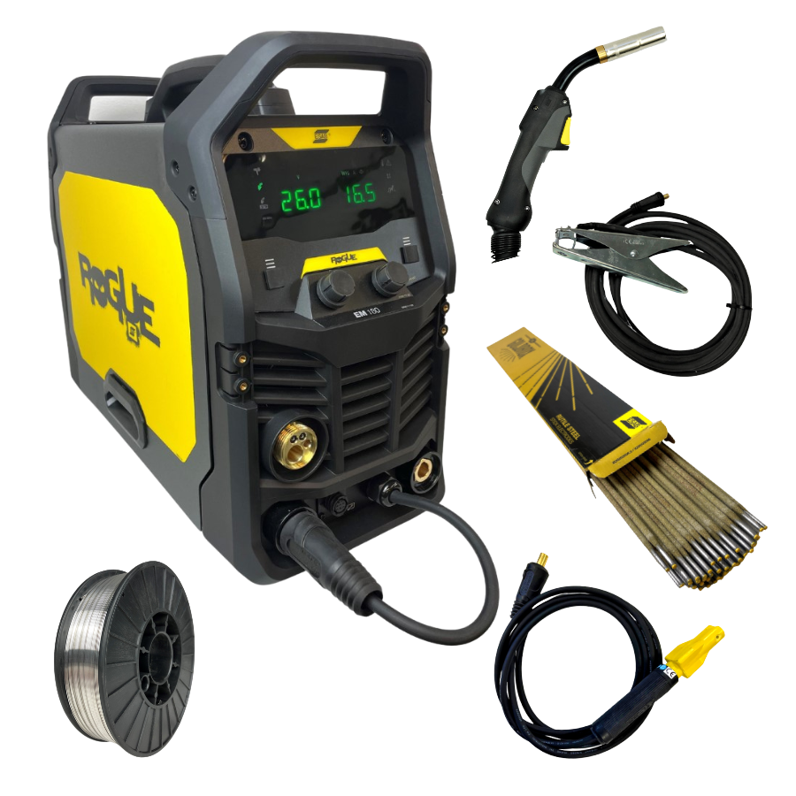 Schweissgerät ESAB Rogue EM 180 mit Brenner und Zubehör - PrimeWelding