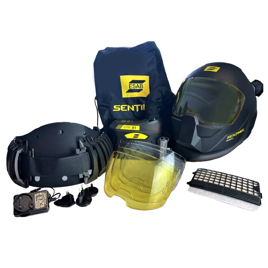 Schweißhelm ESAB SENTINEL A60 mit Frischlufteinheit ERP-X1 PAPR - PrimeWelding