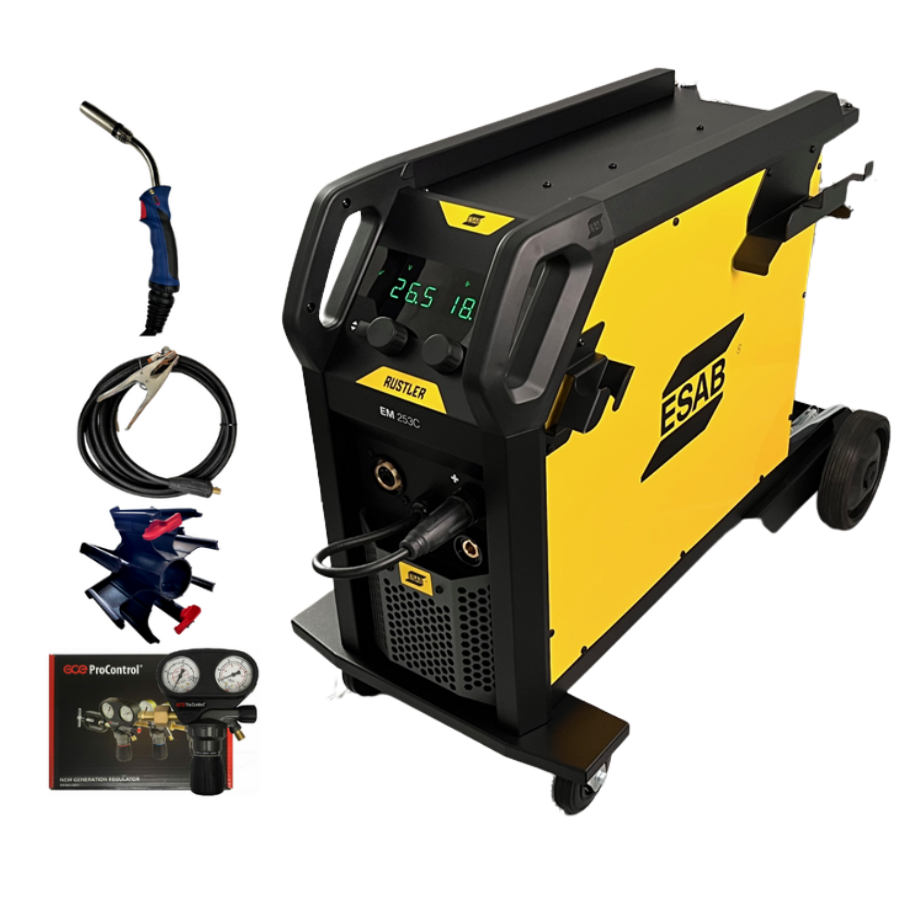 ESAB Schweissgerät Rustler EM 253C Set mit Brenner und Zubehör - PrimeWelding