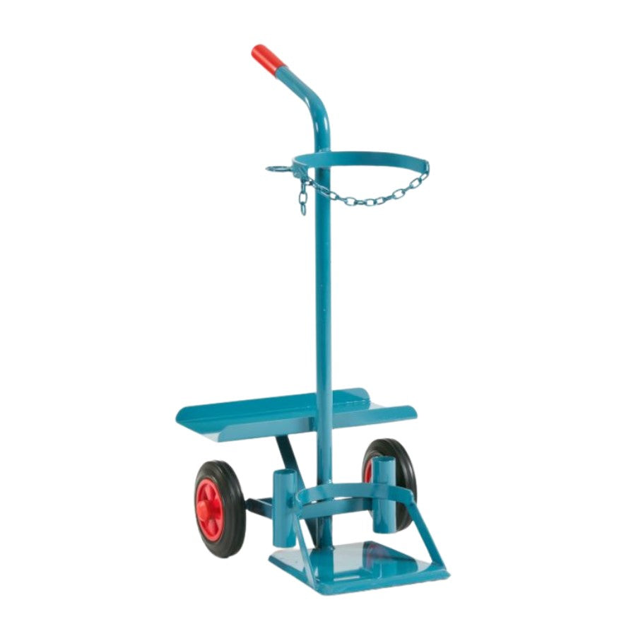 Flaschenwagen für 1× 20/50 Ltr Flasche Luft-Räder - PrimeWelding