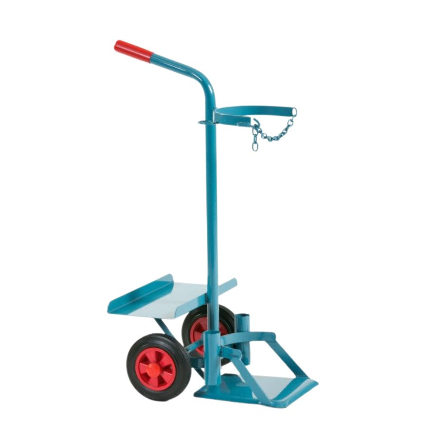 Flaschenwagen für 1× 20/50 Ltr Flasche Luft-Räder - PrimeWelding