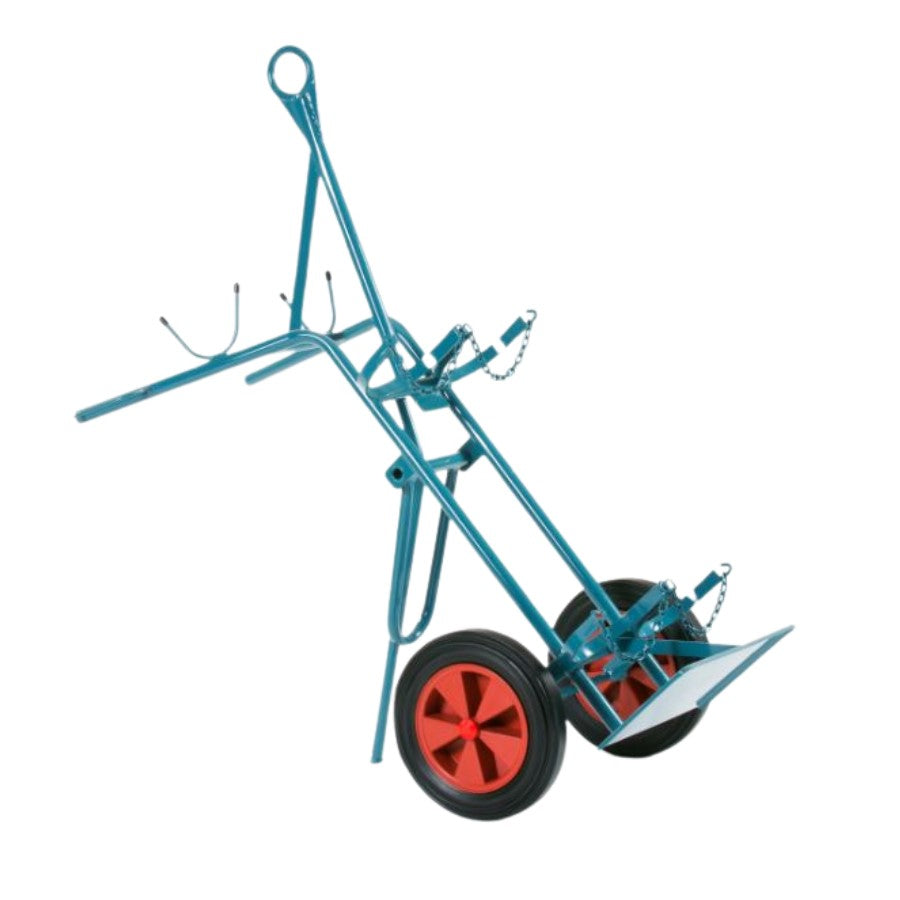 Flaschenwagen für 2× 50 Ltr, 229 mm Flaschen Luft-Räder - PrimeWelding