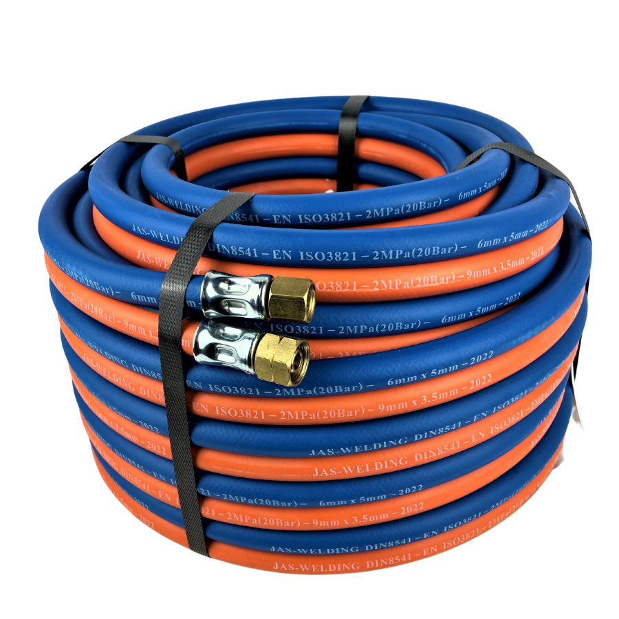 Zwillingsschlauch Propan / Sauerstoff kpl. montiert 5m - 20m - PrimeWelding