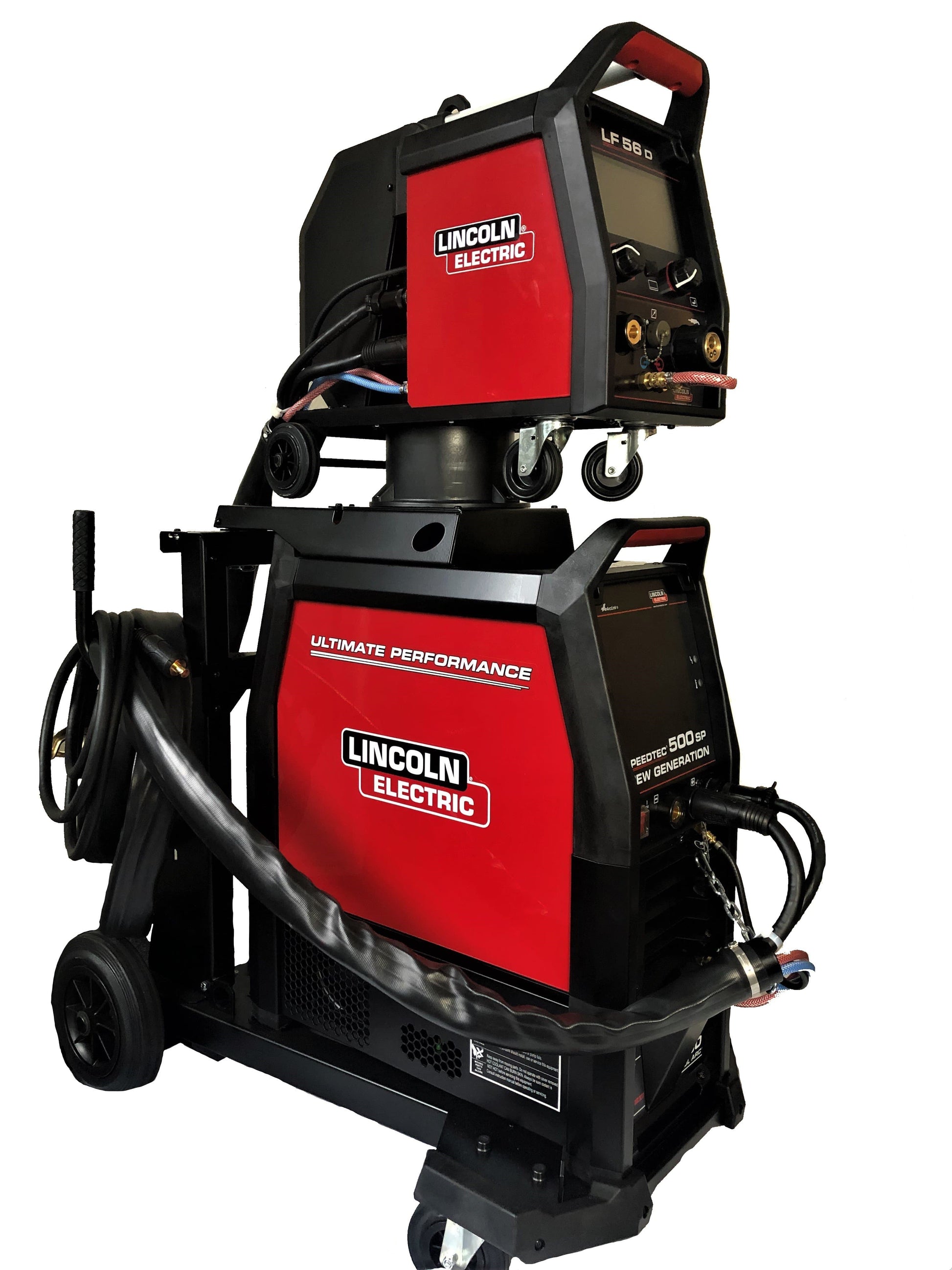 Lincoln Electric Speedtec III 500 SP mit LF-56D Vorschubkoffer u. Zwischenkabel, wassergekühlt - PrimeWelding