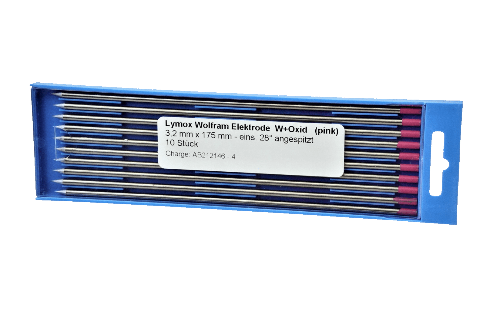 WIG Wolframelektroden Lymox Pink einseitig 28° angespitzt - PrimeWelding